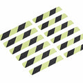 LifeGrip Anti Slip Traction Treads with Glow in Dark Stripe (12-Pack), 2" X 12", Best Grip Tape 80 Grit Non Slip, Pre-Cut Strips, Rounded Corners, Luminous Green - Right Size and Easy Application
