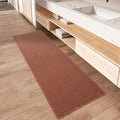 Upgraded Waffle Runner Rug Super Absorbent Non Slip Bath Mats for Bathroom Machine Washable Bathroom Runner Rug with Tassels, Ideal for Hallway Bedroom Laundry Room, Dirty Orange, 2' x 5'(24" x 60")