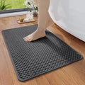 YDKGL Bathroom Rugs Non Slip, Super Absorbent Quick Dry Bath Mats for Bathroom, Foam Weave Texture Thin Bath Rugs Washable with Rubber Backing Fit Under Door Outside Shower,16" x 24“