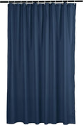 Amazon Basics Waffle Weave Bathroom Shower Curtain, 100% Polyester, 72" x 72", Navy Blue