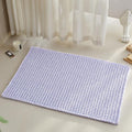 TYUU Waffle Bath Mat, Boho Bathroom Rugs Non Slip Washable Super Absorbent Quick Dry Cute Bath Mat Farmhouse Bathroom Decor, 36''x24'' Lavender Cream