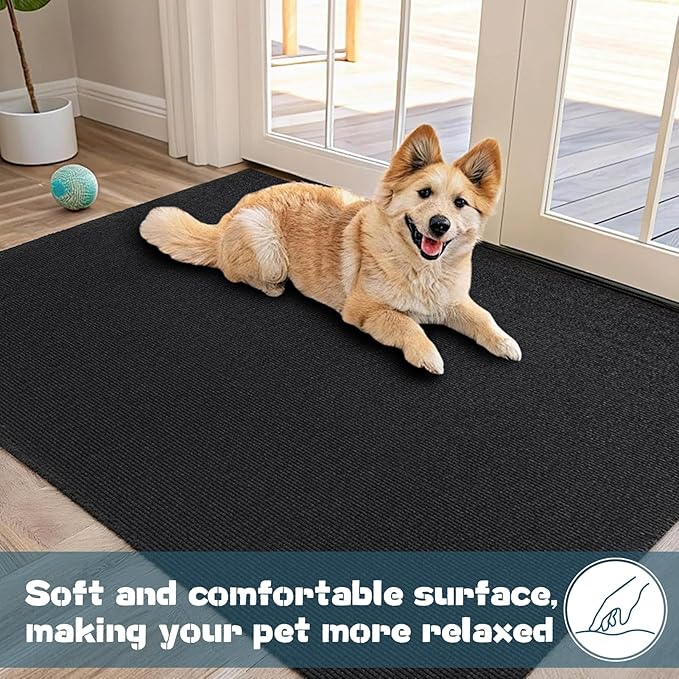 Wibeelee 29" X 48" X 0.23'' Mat for Under Dog Crate Waterproof Non-Slip Kennel Mat to Protect Floors Large Absorbs Urine Reusable Dog Playpen Mat