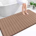 OLANLY Memory Foam Bath Mat 70x46, Super Soft Absorbent Bathroom Rugs, Quick Dry, Machine Washable Shower Floor Rugs, Bathmat Carpet, Bathroom Home Decor Accessories, Mocha