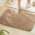 TECHMILLY Super Soft Shaggy Bathroom Rugs, Absorbent Thick Non Slip Microfiber Bath Rugs, Quick Dry Machine Washable Bath Mat for Bathroom Floor, Bathtub and Shower 17"x24"
