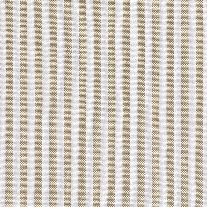 AAAAAcessories D-Shaped Chair Cushions, 2" Thick Dining Chair Pads with Ties and Removable, Machine-Washable Cover, 17" x 16", Natural Sand Pinstripe