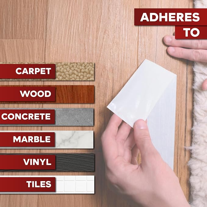XFasten Carpet Tape for Hardwood Floors 2”x10yds No Residue Rug Tape Hardwood Floor, Strong Double Sided Carpet Tape Heavy duty Rug Tape for Area Rugs on Carpet Adhesive Tape for Rugs to Stay in Place