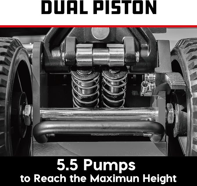 Powerbuilt 1.5 Ton Big Wheel Off Road Jack, Vehicle Lift for Trucks, SUVs, ATVs Offroad Vehicles, Oversized Wheels for Rugged Terrain, 3000 LB Capacity, Grey 620627ECE