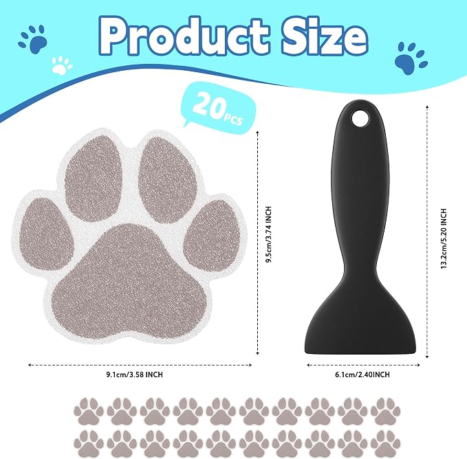 Secopad 20 PCS Original Non-Slip Bathtub Stickers, Large Safety Bathroom Tubs Showers Treads Adhesive Decals with Scraper