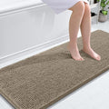OLANLY Bathroom Runner Rugs 59x24, Soft Absorbent Chenille Bath Rugs, Rubber Backing Quick Dry, Machine Washable Long Bath Mats for Bathroom Floor, Tub and Shower, Home Decor Accessories, Warm Taupe