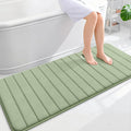 OLANLY Memory Foam Long Bathroom Rugs Runner 59x24, Super Soft Absorbent Bath Mat, Quick Dry, Machine Washable Shower Floor Rugs, Bathmat Carpet, Bathroom Home Decor Accessories, Sage Green