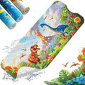 XIYUNTE Baby Bath Mat for Tub Non Slip Kids Bath Mat - 40''x16'' Extra Long Cartoon Turtle Baby Bath Tub Mat Eco-Friendly Toddler Bath Mats with Suction Cups & Drain Holes, Easy to Clean & Easy Drying