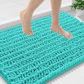 Smiry Bathroom Rugs Mat 36x24, Extra Soft Absorbent Chenille Bath Rugs, Non Slip Rubber Backing Machine Washable Quick Dry Bath Mats for Bathroom Floor, Tub, Shower, Home Decor Accessories, Turquoise