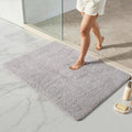 TYUU Large Bathroom Rugs, Ultra Soft Super Absorbent Bath Rugs Non Slip Washable Quick Dry Bath Mat with Rubber Backing for Bathroom Floor, Shower, or Sink, Light Grey 3' x 4'