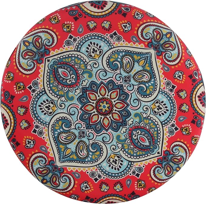 Sigmat Memory Foam Seat Cushion Anti-Slip Soft Round Stool Cushion Chair Pad 16 Inch Floral
