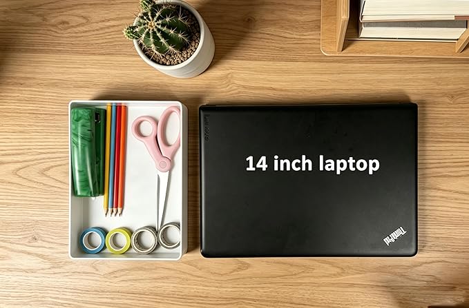 Amazon Basics Rectangular Plastic Desk Organizer with Storage Trays, Accessory Tray, Drawer Organizer, 9.4 x 6.7 x 2 inch, White