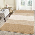 Smiry Dog Door Mat for Muddy Paws, Absorbs Moisture and Dirt, Low-Profile Entryway Mat with Non-Slip Backing, Entry Indoor Outdoor Doormat for Inside Floor (59x35 Inches, Beige, Striped)