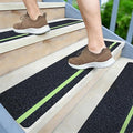 LifeGrip Anti Slip Traction Treads 15 Pack, 6"x32" Glow in Dark Stripe, Outdoor Grip Tape Grit Non Slip, Outdoor Non Skid Tape, High Traction Friction Abrasive Adhesive for Stairs Step