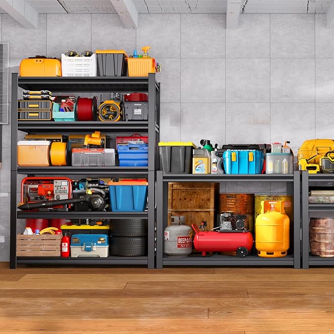 Garage Shelving-3000 lbs 5 Tier Storage Shelves, Adjustable Heavy Duty Metal Shelving Unit and Storage Large Wire Rack, Utility Steel Shelf for Warehouse Industrial Pantry Basement 71"x46"x18"