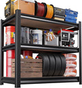 33"Hx35"Wx16"D Garage Shelving,3 Tier Garage Storage Shelves,Adjustable Heavy Duty Metal Shelving Units and Storage Large Rack,Utility Steel Shelf For Shop Warehouse Industrial Pantry Basement
