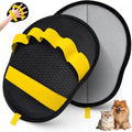 Pet Hair Removal Glove for Dogs & Cats, Reusable Washable Electrostatic Pet Hair Remover Glove, Pet Hair Mitt with Finger Straps for Couch, Carpet, Car Seats, Clothes, Furniture, Yellow