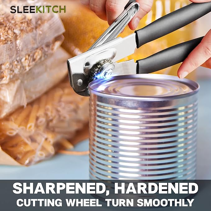 Commercial Can Opener Heavy Duty Manual Hand Crank for Large Cans | Hand Crank, Large Handheld for Big Cans, Swing Grip Design, Comfortable Easy Crank Handle