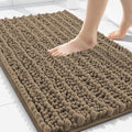 Smiry Bathroom Rugs Mat 30x20, Extra Soft Absorbent Chenille Bath Rugs, Non Slip Rubber Backing Machine Washable Quick Dry Bath Mats for Bathroom Floor, Tub, Shower, Home Decor Accessories, Camel