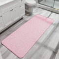 Bosap Bath Mat,Ultra Thin Bathroom Runner Rugs,Large Bath Mats for Bathroom,Quick Dry,Non-Slip,Machine Washable,Low Pile,Bath Rug,Shower Outside,Sink,Home Decor Accessories.Pink,2'x6'(24x72inch)