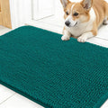 OLANLY Dog Door Mat for Muddy Paws 24x16, Absorbs Moisture and Dirt, Absorbent Non-Slip Washable Doormat, Quick Dry Chenille Mud Mat for Dogs, Entry Indoor Entryway Carpet for Inside Floor, Lake Blue