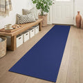 KOZYFLY 2x6 Washable Runner Rug, Non Slip Runners for Hallway, Woven Entryway Runner, Braided Floor Carpet Runner for Entry, Kitchen, Bedside, Hall, Royal Blue/Navy