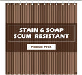 EHZNZIE Brown Shower Curtain Liner 72x72, PEVA Waterproof Bath Curtain, No Chemical Smell, 3 Weighted Magnets, Durable with Rustproof Metal Grommets