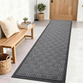 OLANLY Front Door Mat Outside Entrance 71x23, Absorbent, Heavy Duty Sturdy Natural Rubber Doormat Indoor Outdoor, Stain and Fade Resistant, Non-Slip Backing Low Profile Floor Mat for Entryway, Grey