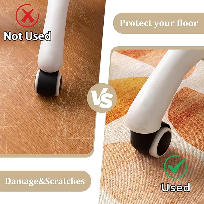 Office Chair Mat for Hardwood Floor, 72"x48" Easy Glide Computer Desk Mat Protector for Rolling Chair Under Desk Rug Nonslip Backing, Machine Wash, (Modern)