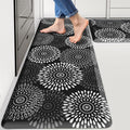 LuxStep Kitchen Mats for Floor,0.47 inch Thicker Cushioned Rug Anti-Fatigue Mats for Kitchen Decor Accessories,Waterproof Non-Slip Mats and Rugs Set for Office,Laundry 17.3"×29"+17.3"×47",Black