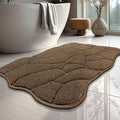 Large Bathroom Rugs, 24X36 Soft Absorbent Non Slip Microfiber Bath Mat Rugs, Modern Bath Rug Mat Area Carpet for Bathroom Shower Floor Decor, Machine Washable (Brown)