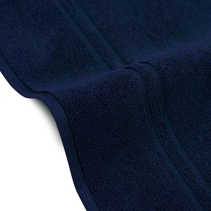 Tens Towels Pack of 2 Bath Mats 100% Cotton, 20 x 32 Inches, Super Absorbent, Hotel Quality Premium Floor Towels, Luxurious, Soft & Quick Dry, Not a Bathroom Rug, Navy