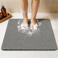 Joyhalo Shower Mat Bathtub Mat Non Slip, Bathmats Non Slip, Quick Drying Foot Scrubber Loofah Mats for Shower, Tub, Bathroom, Home, 24 * 24inch, Grey