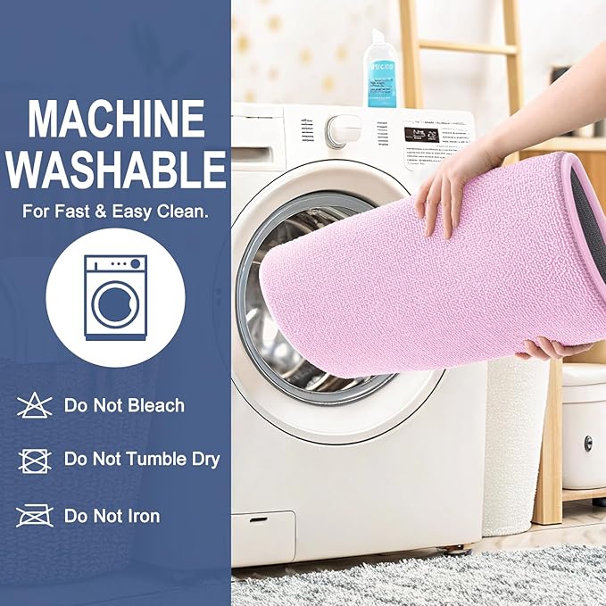 OLANLY Thick Memory Foam Small Bathroom Rugs 24x16, Extra Soft Absorbent Bathroom Mat, Quick Dry Bath Mats, Non-Slip, Machine Washable Carpet for Bathroom, Tub and Shower, Home Decor Accessories, Pink