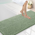 Smiry Luxury Chenille Bathroom Rugs 59x24, Extra Soft and Absorbent Shaggy Bath Mat, Machine Washable, Non-Slip Plush Carpet Runner for Tub, Shower, and Floor, Home Decor Accessories, Sage Green