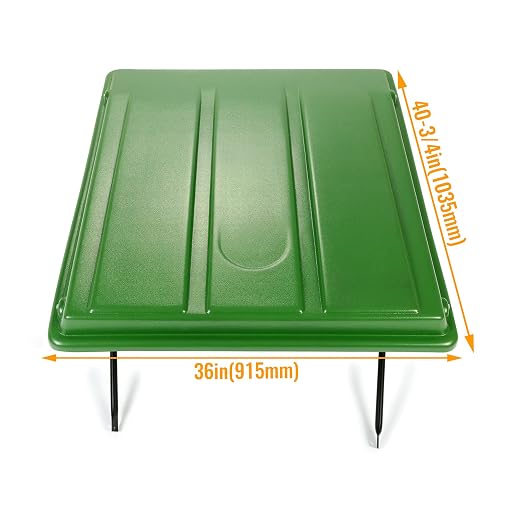 HECASA Green Tractor Canopy Compatible with John Deere Compact Utility Tractors with ROPS That are 34" Wide or Less Compatible with 1 1/2" x 3", 2" x 2" or 2" x 3" ROPS, 35" Wide X 40" Long