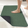 Bosap Bath Mat,Ultra Thin Bathroom Rugs,Rubber Bath Mats for Bathroom,No Slip Bath Rugs,Quick Dry,Machine Washable,Low Pile,Absorbent,Shower Outside,Sink,Home Decor Accessories.Green,2'x3'(24x36inch)