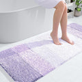 OLANLY Large Bathroom Rugs Mat 54x24, Extra Soft Absorbent Microfiber Bath Rug, Rubber Backing, Quick Dry, Washable Bath Mats for Bathroom Floor, Tub and Shower, Home Decor Accessories, Light Purple