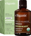 Cliganic Organic Rosemary Essential Oil, 2oz - 100% Pure Natural Undiluted, for Aromatherapy | Non-GMO Verified