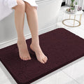 OLANLY Small Bathroom Rugs 24x16, Extra Soft Absorbent Chenille Bath Rugs, Rubber Backing Quick Dry, Machine Washable Bath Mats for Bathroom Floor, Tub and Shower, Home Decor Accessories, Black Cherry