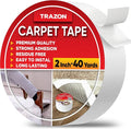 Carpet Binding Tape Double Sided - 2 In / 120 Ft (40 Yards) Tape Grippers for Hardwood Floors and Area Rugs - Strong Adhesive and Removable, Heavy Duty Stickers, Residue Free