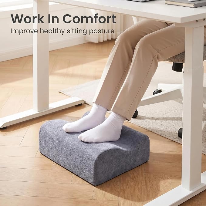 Foot Rest for Under Desk at Work,At Work Soft Ergonomic Footrest,Support Foot Pillow,Heel Chair,Leg Elevation Pillow,(Blue)