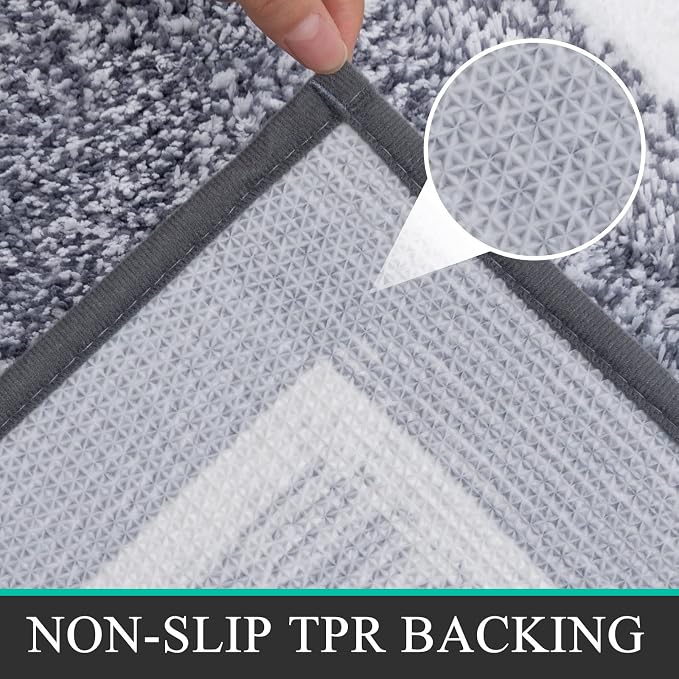 Pauwer Bathroom Rugs Sets 2 Piece, Non Slip Bath Mats for Bathroom, Absorbent Bath Rugs Floor Mat, Machine Washable Shower Rugs for Bath Floor, Tub and Shower