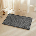 TYUU Black and White Bathroom Rugs, Waffle Bath Mat Non Slip Washable Super Absorbent Quick Dry Boho Farmhouse Bathroom Decor, 30"x20" Black and White