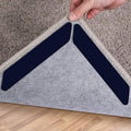 16 Pcs Rug Tape, Dual Sided Washable Removable Prevent Curling Rug Corner Holder, Keep Rug in Place Non Slip Adhesive Rug Stopper for Hardwood Floors and Tile