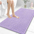 OLANLY Bathroom Rug Mat 44x24, Thick Soft and Absorbent Chenille Bath Mat, Non-Slip Rubber Backing, Machine Washable Quick Dry Bath Rugs for Tub Shower Floor, Home Decor Accessories, Lavender