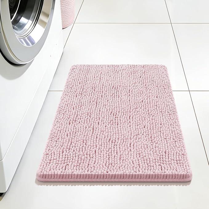 Bcoimo Bathroom Rugs 24x17, Bath Mats for Bathroom Non Slip with Rubber Backing,High Absorbent Microfiber Bath Rugs Quick Drying, Machine Washable, Durable Decor